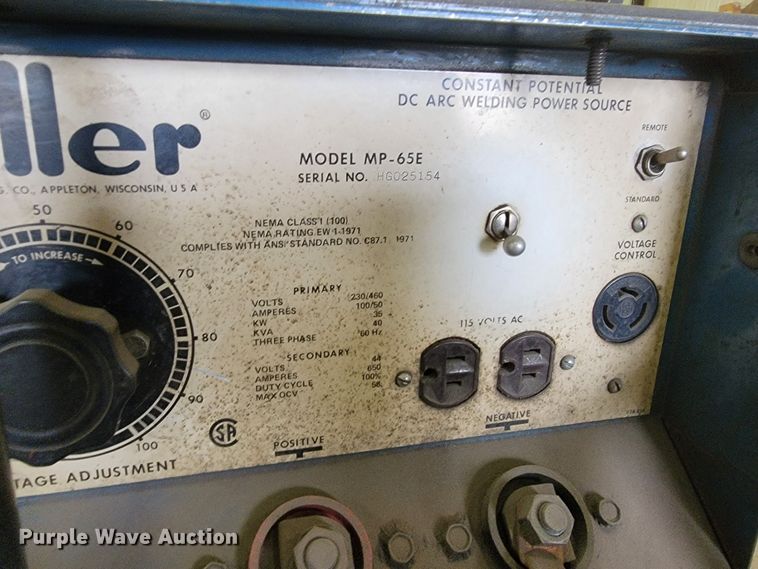 image for item LO9271 Miller MP-65E  welder