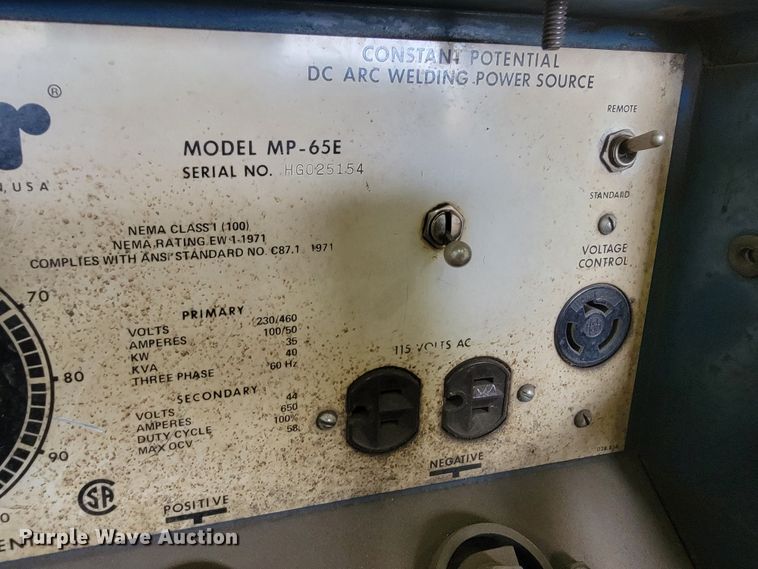 image for item LO9271 Miller MP-65E  welder