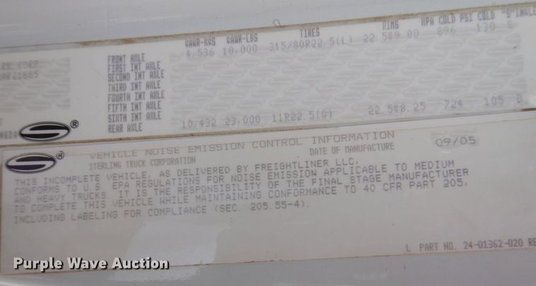 image for item MF9241 2006 Sterling Acterra  hydroseeder truck