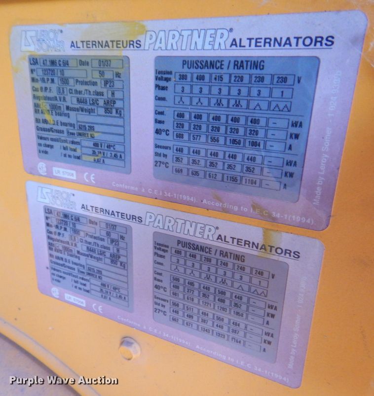 image for item MF9242 Ingersoll Rand G500  generator