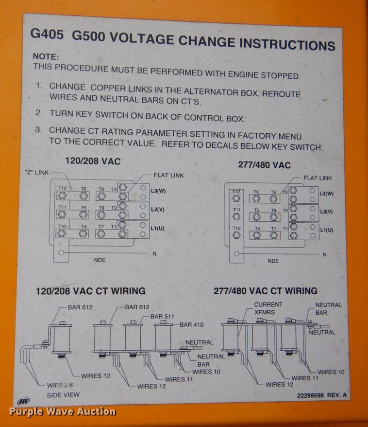 image for item MF9242 Ingersoll Rand G500  generator