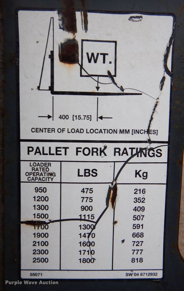 image for item MF9250 skid steer forks