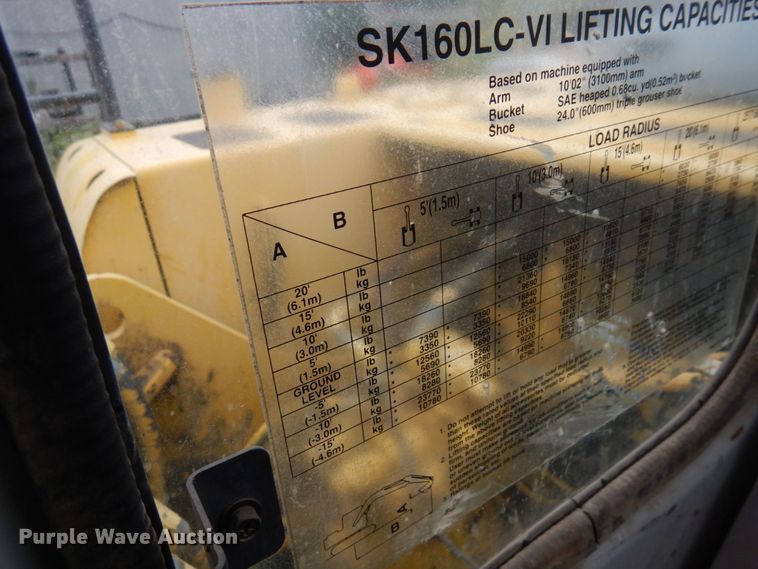 image for item MH9237 2001 Kobelco SK160LC  excavator
