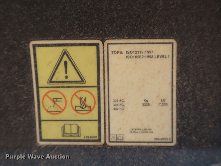 image for item MJ9176 2008 Caterpillar 301.8C  mini excavator