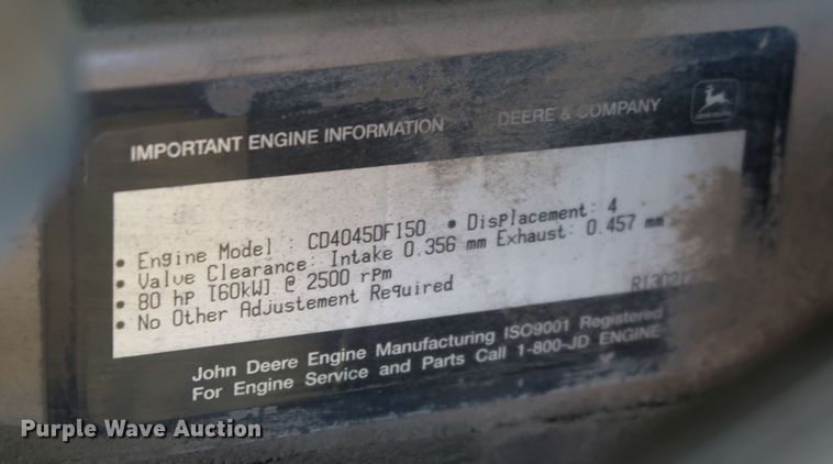 image for item MJ9179 1998 Atlas Copco XAS90JD  air compressor