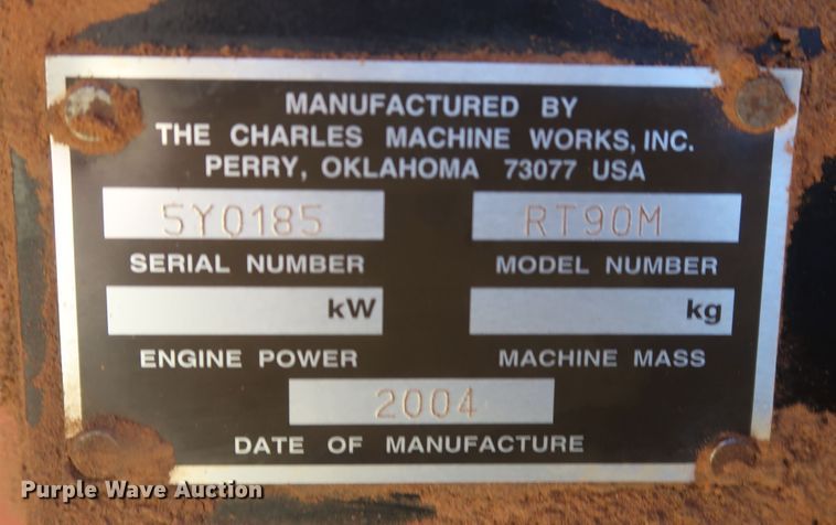 image for item MJ9181 2004 Ditch Witch RT90  trencher