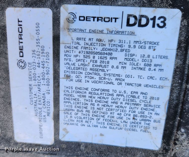 image for item MK9441 2019 Western Star 4700SF  dump truck