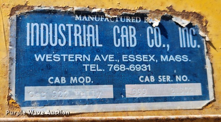 image for item MK9452 1966 Caterpillar 922B  wheel loader