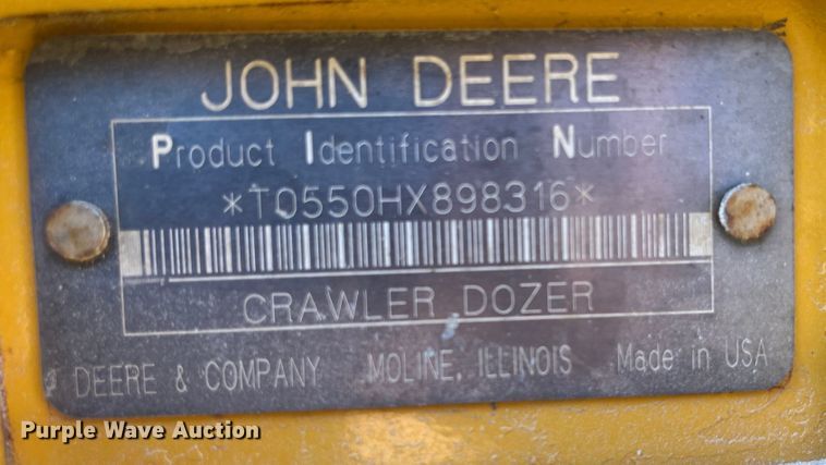 image for item MN9292 2001 John Deere 550H LGP  dozer