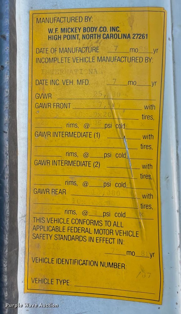 image for item MR9334 1985 International 1954  dump truck