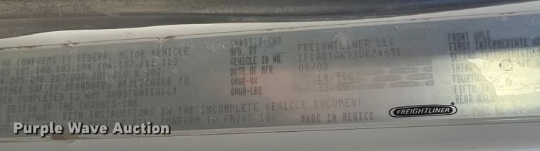 image for item MR9977 2003 Freightliner Business Class M2  bucket truck