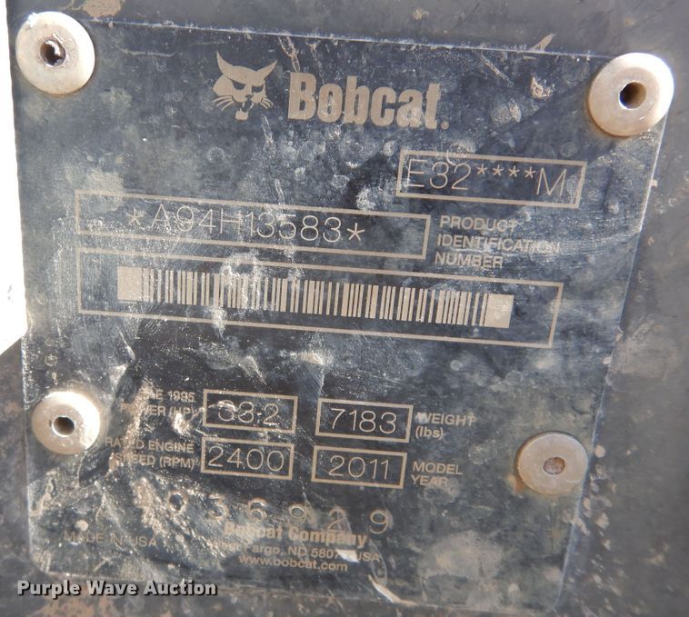 image for item DI6792 2011 Bobcat E32  mini excavator