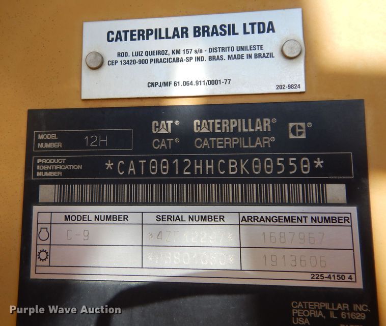 image for item DI6829 2004 Caterpillar 12H VHP Plus  rigid frame motor grader