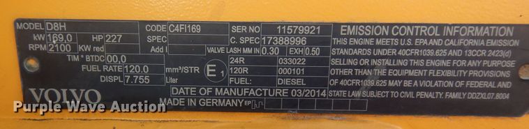 image for item DI6830 2014 Volvo G940B  motor grader