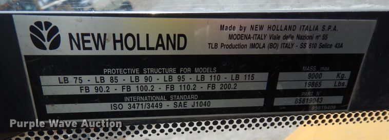 image for item DI6834 2001 New Holland LB110  backhoe