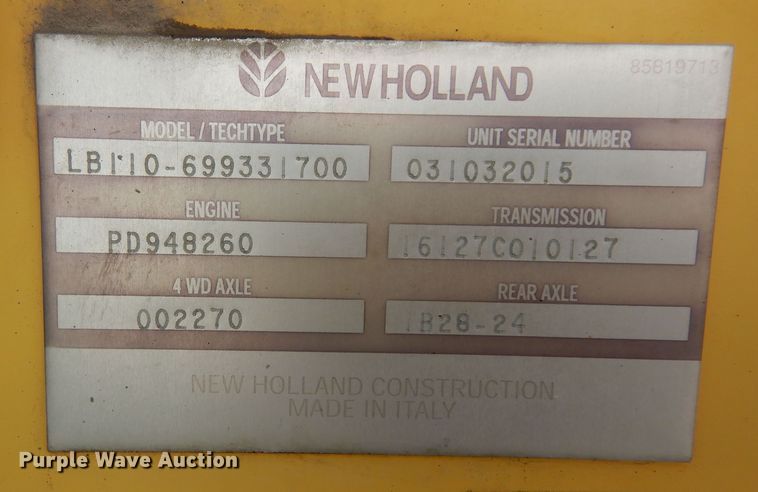 image for item DI6834 2001 New Holland LB110  backhoe