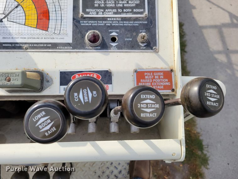 image for item DM8074 1985 Ford F800  digger derrick truck