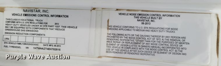 image for item DM8094 2014 International WorkStar 7400  dump truck