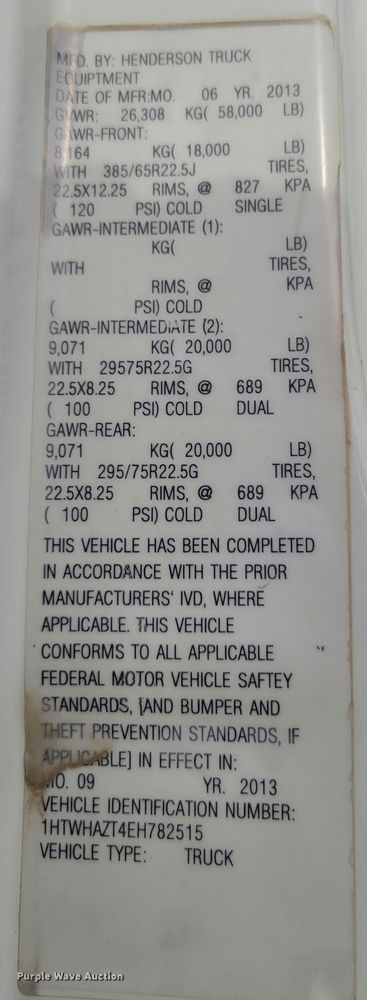 image for item DM8094 2014 International WorkStar 7400  dump truck