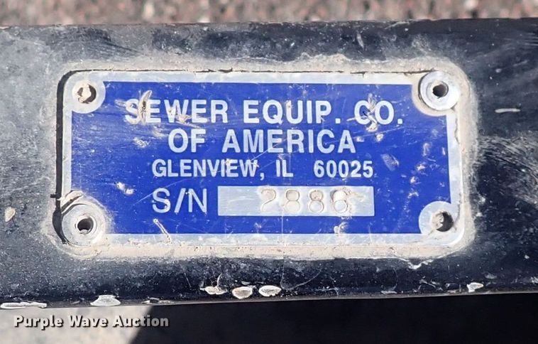 image for item DQ3038 2003 Sewer Equip. Co. of America 747-SP2000  sewer jetter trailer