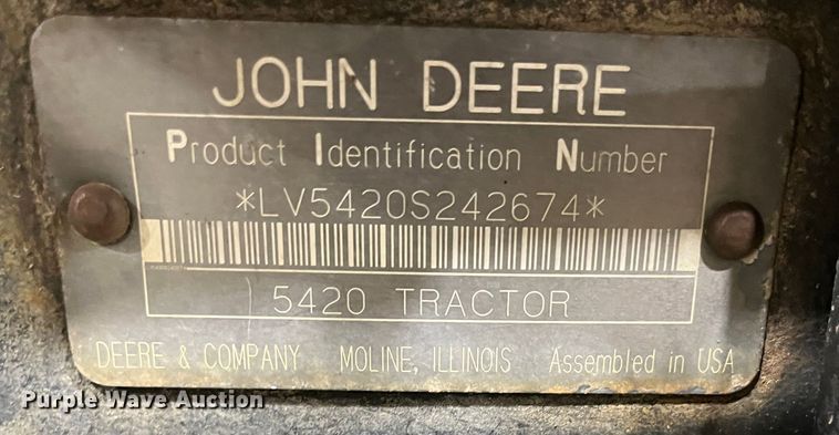 image for item DR7290 2002 John Deere 5420  tractor