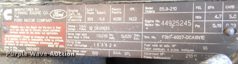 image for item DS8240 1994 Ford LN7000  dump truck