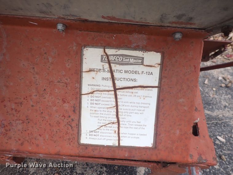 image for item GD9379 Turfco F-12A  top dresser spreader