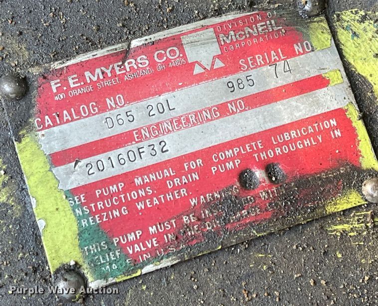 image for item JD9206 F.E. Myers RamJet  sewer jetter trailer