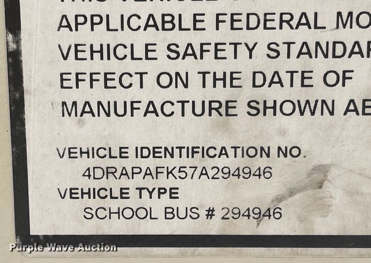 image for item JD9208 2007 IC BE200  school bus