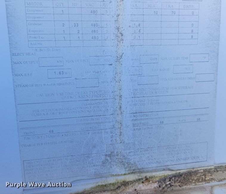 image for item JZ9005 (2) AAON Inc AC units