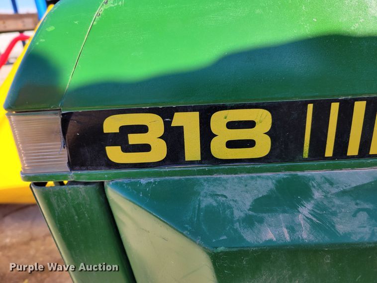 image for item JZ9011 John Deere 318  lawn mower
