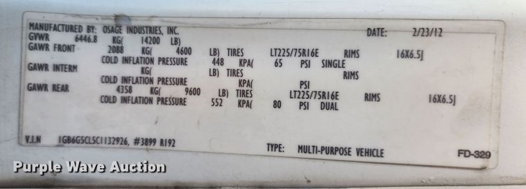 image for item KH9194 2012 Chevrolet Express G4500  ambulance