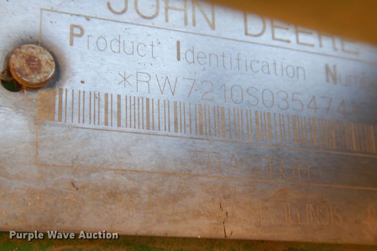 image for item KJ9159 2000 John Deere 7210  MFWD tractor
