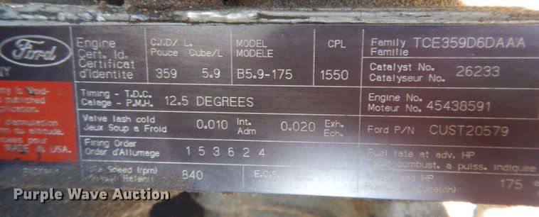 image for item KW9336 1997 Ford F800  forestry bucket truck