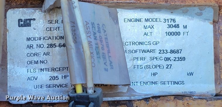 image for item LL9574 2007 Caterpillar 140H  motor grader