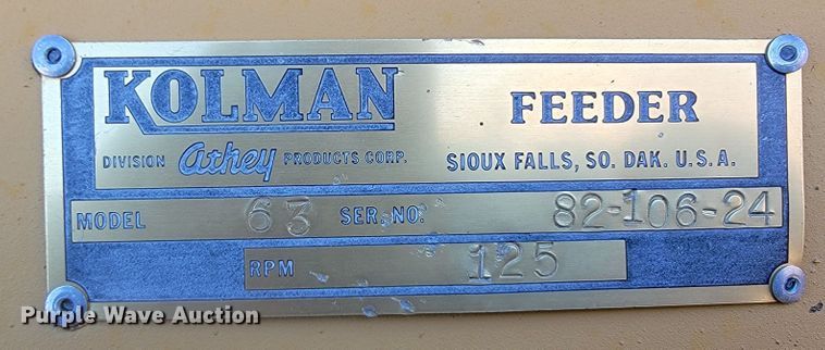 image for item LL9578 Kolman Athey 707  conveyor