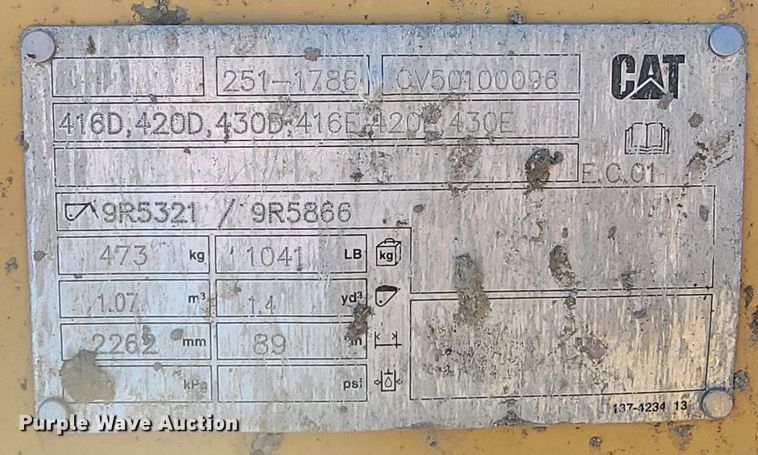 image for item LL9586 2005 Caterpillar 420D  backhoe