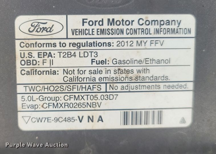 image for item LM9663 2012 Ford F150  SuperCrew pickup truck