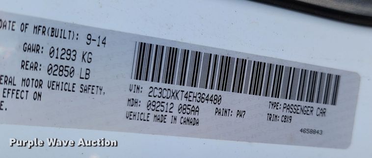 image for item LN9699 2014 Dodge Charger Police