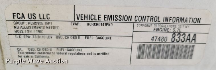 image for item LN9700 2017 Dodge Charger Police