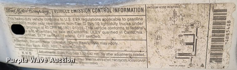 image for item LN9705 2003 Ford E350 Super Duty  van