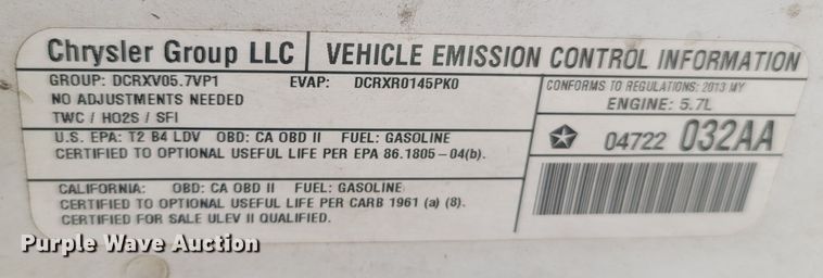 image for item LN9706 2013 Dodge Charger Police