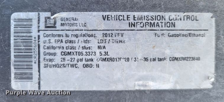 image for item LR9049 2012 Chevrolet Tahoe Police  SUV