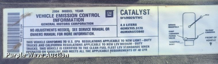 image for item LR9069 2004 Chevrolet Silverado 1500  pickup truck