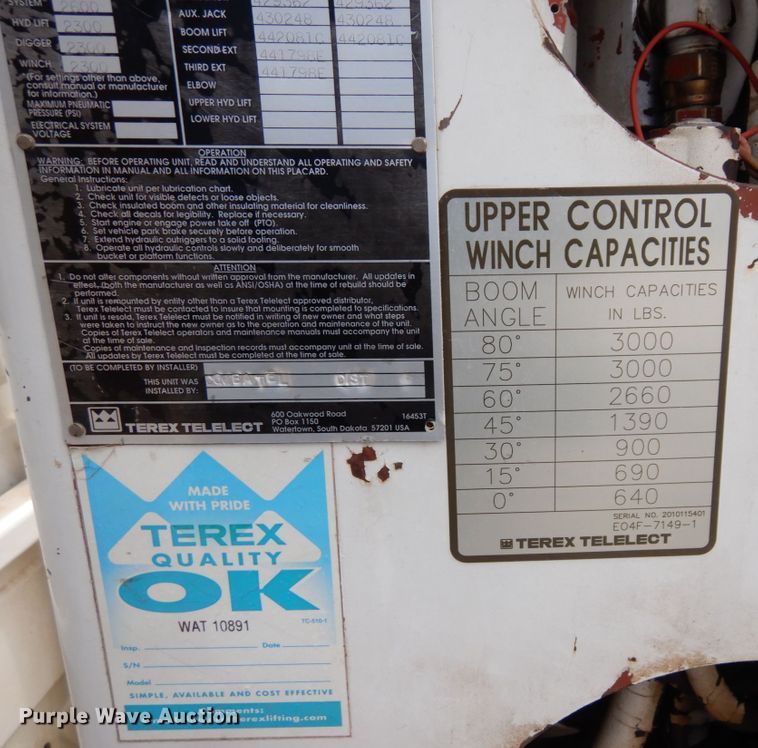 image for item LY9225 2001 Freightliner FL70  digger derrick truck