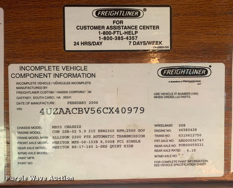 image for item MH9821 2006 Freightliner Double K Villager 208  trolley