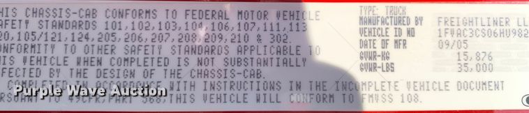 image for item MH9823 2006 Freightliner Business Class M2  oil distributor truck