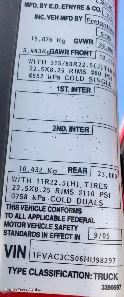 image for item MH9823 2006 Freightliner Business Class M2  oil distributor truck