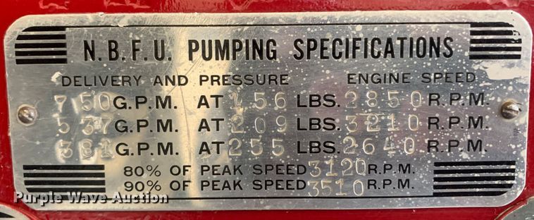 image for item MH9826 1954 Ford F800  pumper fire truck