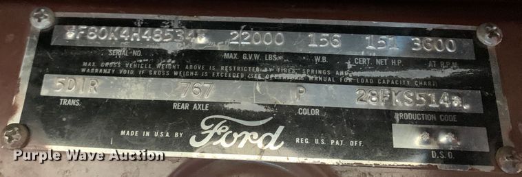 image for item MH9826 1954 Ford F800  pumper fire truck